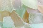 USA, Washington State, Seabeck. Close-up of beach glass. Art Print